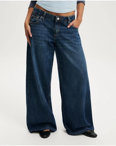 Cotton On - Petite Low Rise Wide Jean