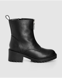 City Chic - WIDE FIT Zelda Zip Ankle Boot