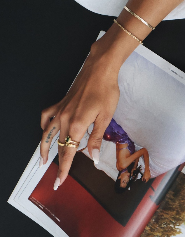 HOUSE OF SLANI - Green Meralda Gold Ring