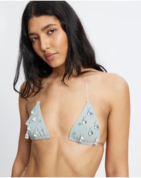 Jaded London - Triangle Clear Straps Bikini Top