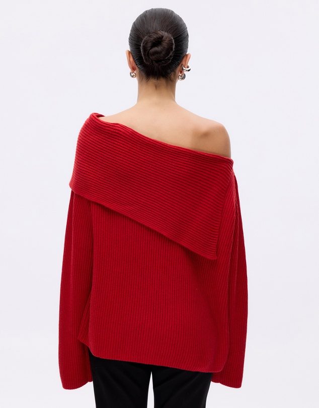 Minima Esenciales - Vireo Cotton Cashmere Blend Off Shoulder Knit Top