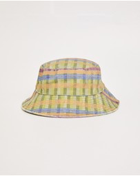 Subtitled - Aloha Moss Gingham Bucket Hat