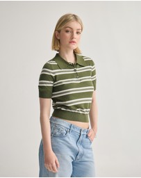 Oxford - Camille Knitted Polo Striped