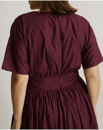 Atmos&Here Curvy - Nicky Cotton Poplin Midi Dress