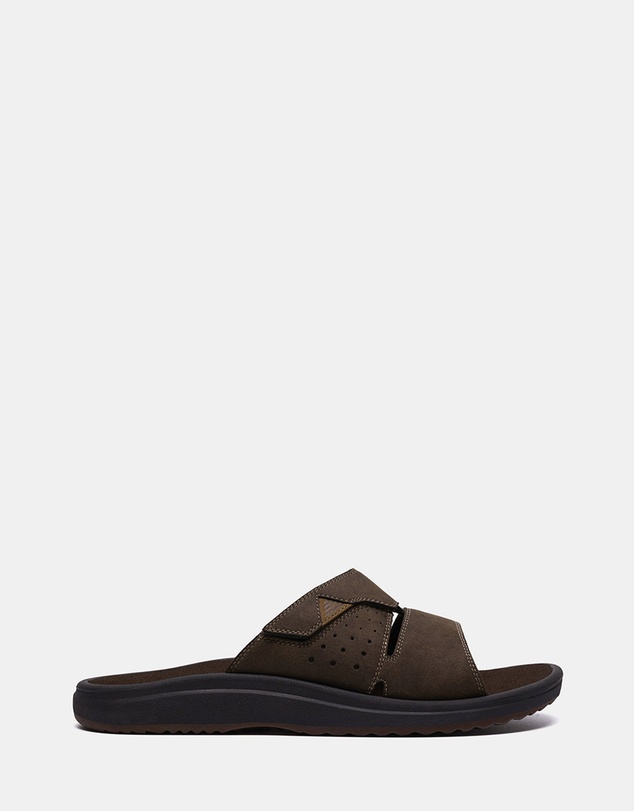 Clarks - M Brinkley Slide Dark Brown
