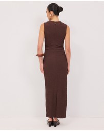 Calli - Hazel Funnel Neck Jersey Maxi Dress