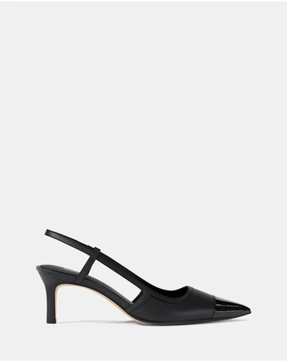 Michael Kors - Alora Toe Cap Mid Slingback Heels - Women's