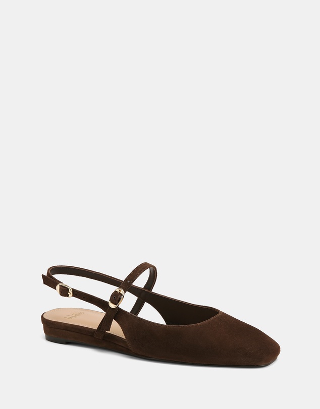 Wittner - Dallas Suede Leather Flat Slingbacks
