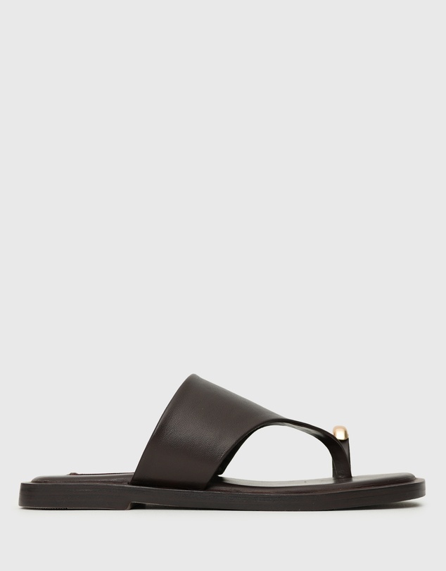 Betts - Dolphin Leather Thong Sandals