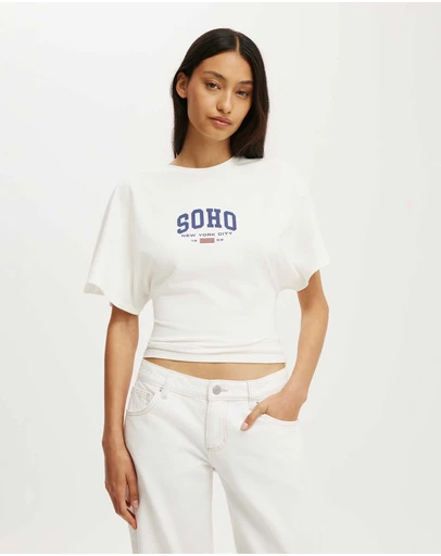 Cotton On - Graphic Batwing Short Sleeve Tee