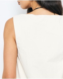 AERE - Alina Lace Trim Mini Dress