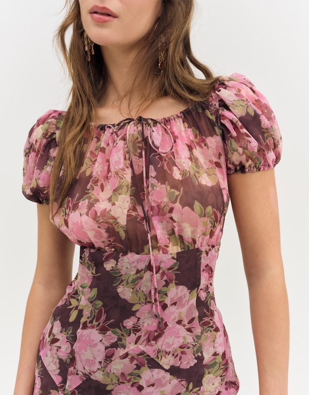 For Love & Lemons - Adeline Floral Midi Dress