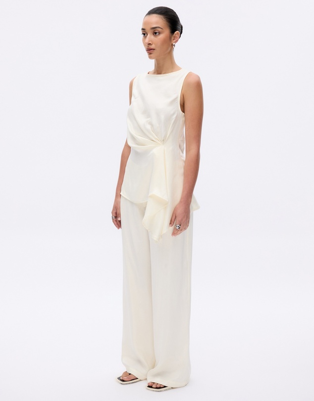 Revibe - Repaired Minima Esenciales Edith Cupro Longline Top - AU 8