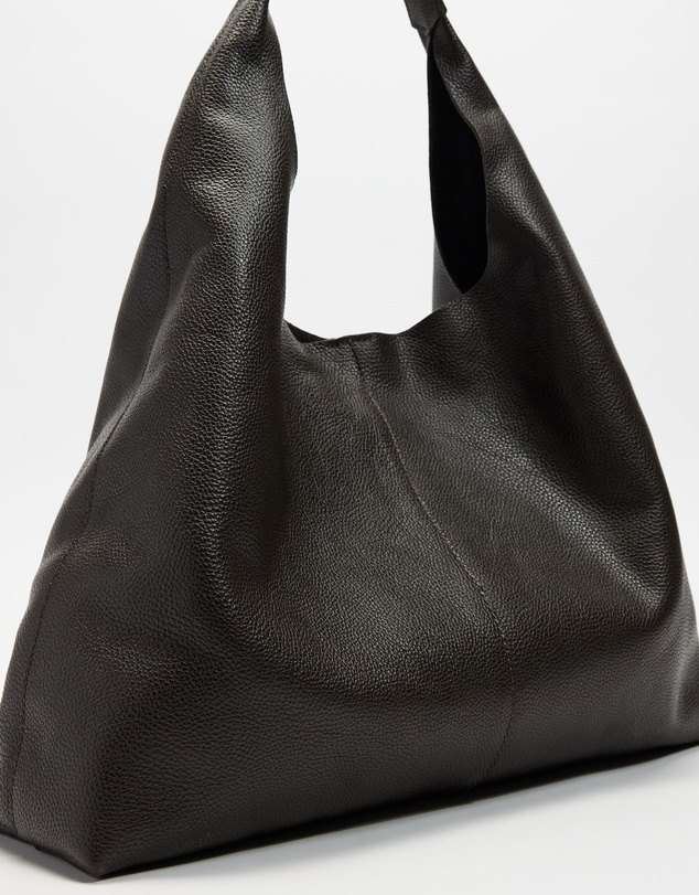 & Other Stories - Large Dark Brown Leather Tote Bag - ICONIC EXCLUSIVE