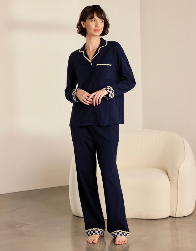 Chelsea Peers - Organic Cotton Good Night Long Pyjama Set