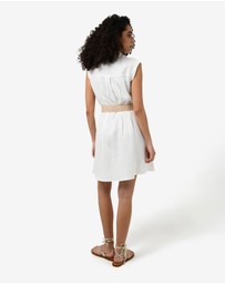 Forcast - Ami Linen Mini Beach Dress