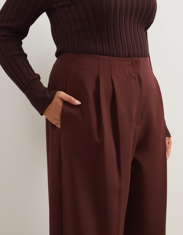 Atmos&Here Curvy - Jade High Rise Tailored Pants With Pleats