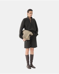JNBY - JNBY LOOSE STAND UP COLLAR PULLOVER HOODIE