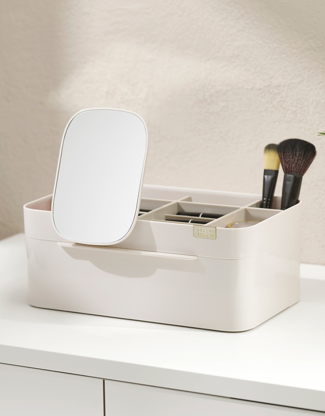 Joseph Joseph - Viva Large Cosmetic Organiser with Removable Mirror (Shell)