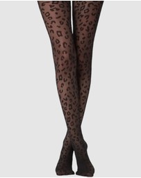 High Heel Jungle - Leopard Print Tights