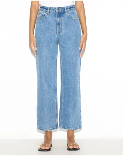 Dazie - Munich High Waisted Cropped Straight Leg Jeans