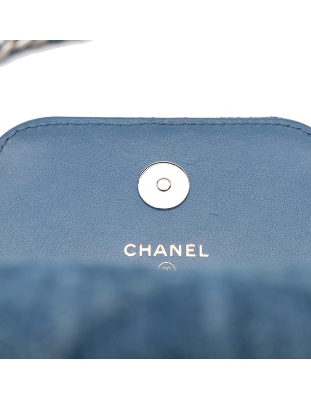 Pre-Loved by Azura Reborn - Pre-Loved Denim 19 Phone Holder with Chain