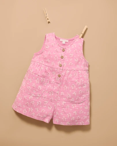 Purebaby - Floral Jumpsuit-Kids-Babies