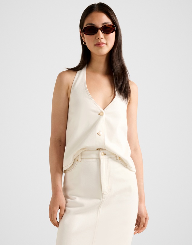 Forever New - Frankie Denim Halter Neck Top