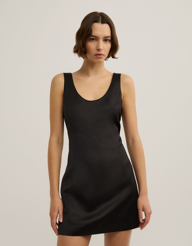 Witchery - Scoop Neck Satin Mini Dress