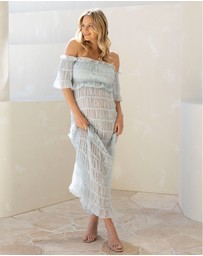 Angel Maternity - Marisol 2 piece Maternity Photoshoot Dress in Baby Blue