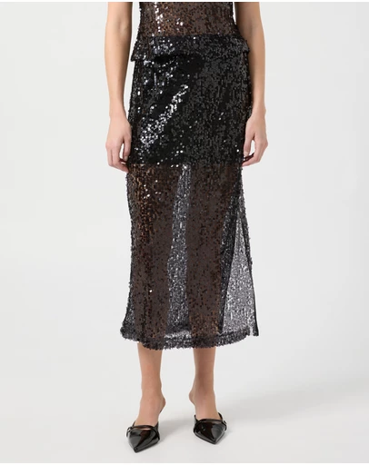 Third Form - Reflection Sequin Midi Skirt