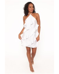 Petal & Pup - Valery Halterneck Mini Dress - White