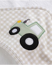 Living Textiles - Organic Hooded Towel - Tractor Ride