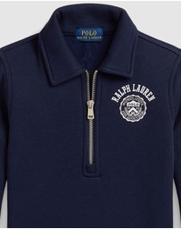 Polo Ralph Lauren - Logo Fleece Collared Sweatshirt - ICONIC EXCLUSIVE - Babies-Kids