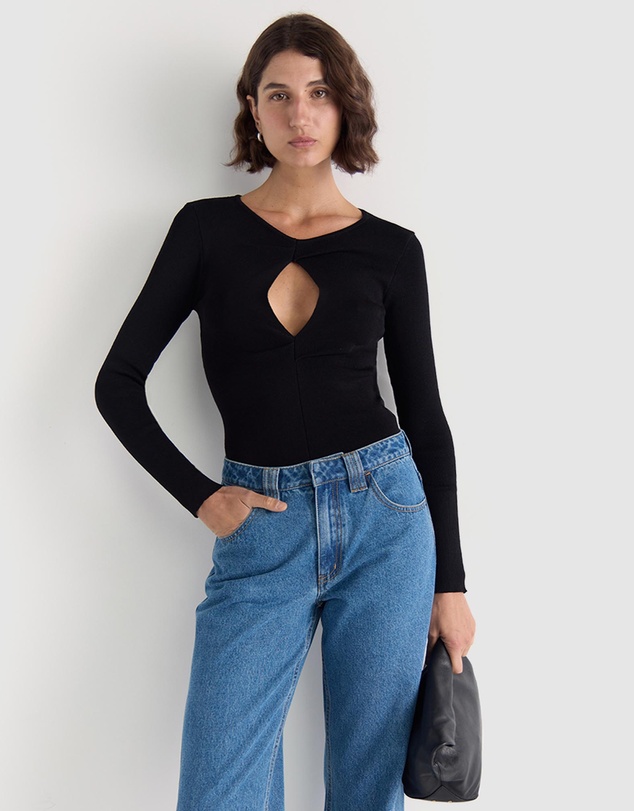 Staple the Label - Mira Twist Knit Top