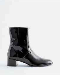 & Other Stories - Heeled Glossed-Leather Ankle Boots