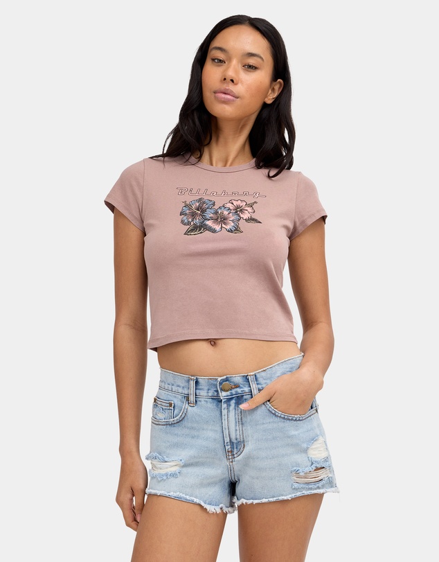 Billabong - Womens Racing Hearts Baby T-Shirt