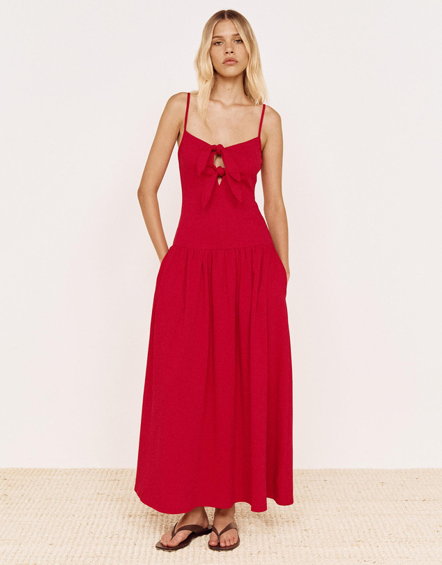 MINKPINK - Delilah Midi Tie Front Dress