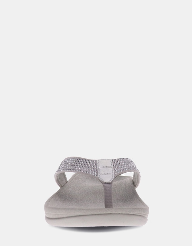 Mia Vita - Allora Toe Post Sandal - Silver Rhinestone