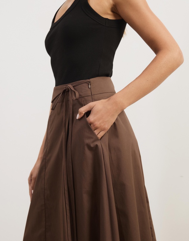 Atmos&Here - Tova Belt Detail Maxi Skirt