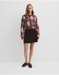 Country Road - Argyle Crew Neck Knit