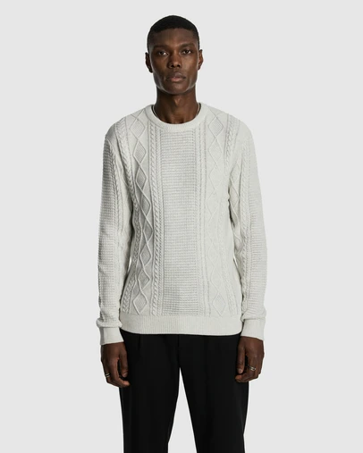 yd. - Jamie Cable Crew Knit Jumper