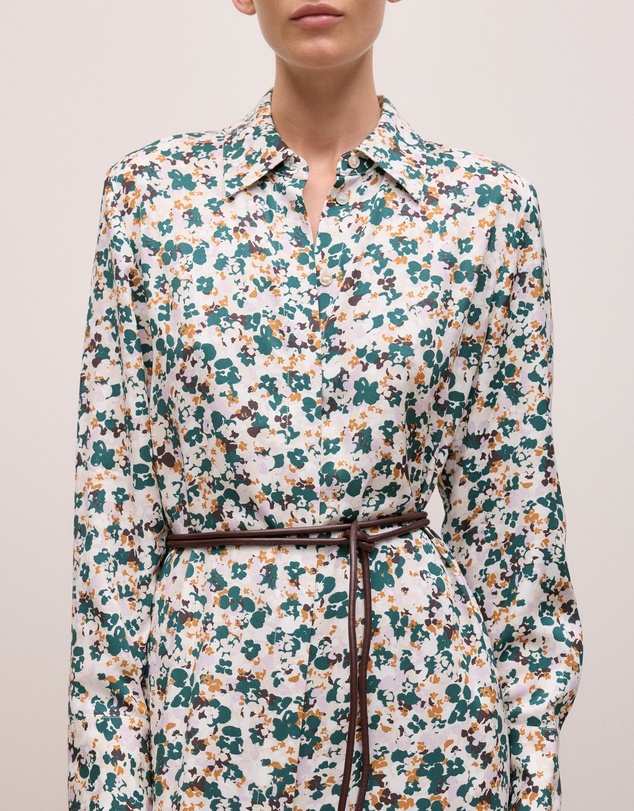 Trenery - Liora Floral Belted Dress in Forest