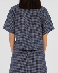 Amelius - Virtuous Check Buttoned Top