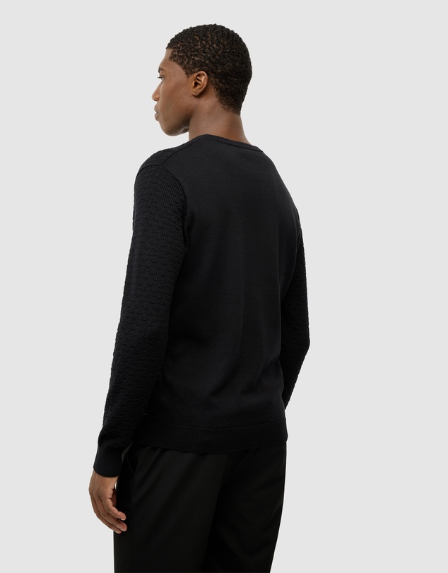 Politix - Elvin Geo Textured Crew Knit