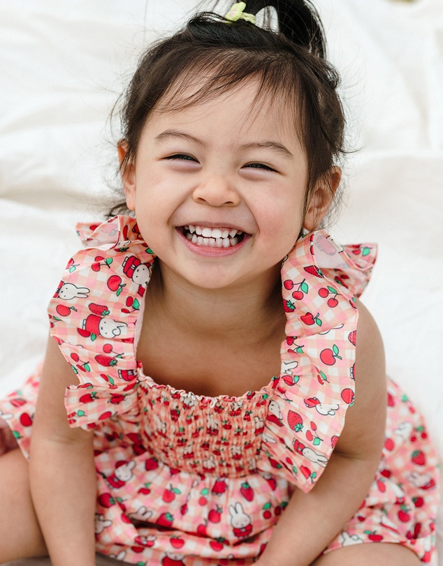 Kynd Baby - Miffy Smock Dress in Berry Check