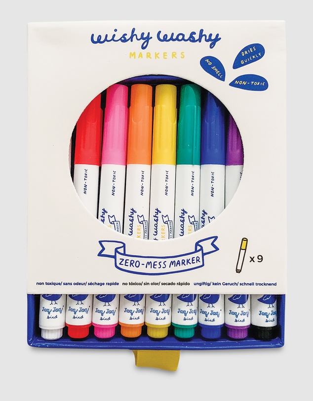 Jaq Jaq - Jaq Jaq Bird - Wishy Washy Markers 9pk