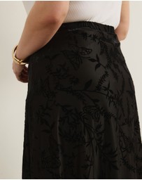 Atmos&Here Curvy - Evelise Burnout Midi Skirt