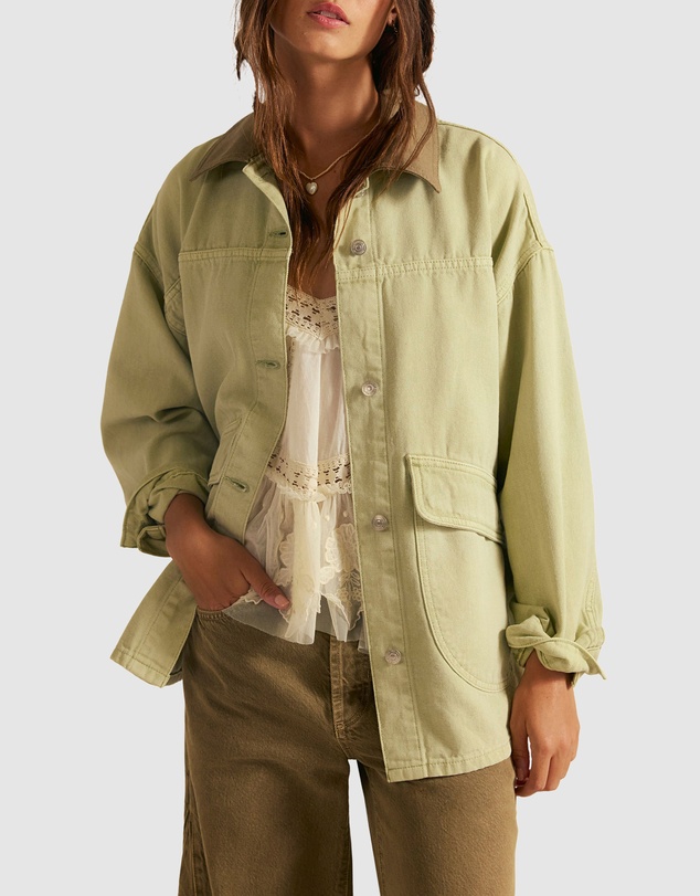 Free People - Lemon Denim Jacket
