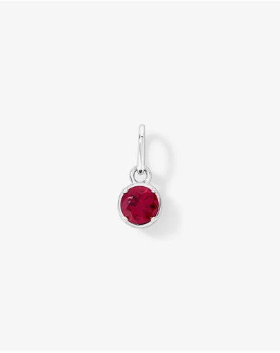 Michael Hill - Round Created Ruby Pendant in Sterling Silver